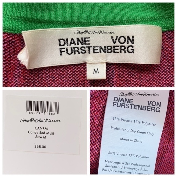 Diane von Furstenburg cropped lip/leaf print cropped sweater shop@iamwarrior - Picture 16 of 17